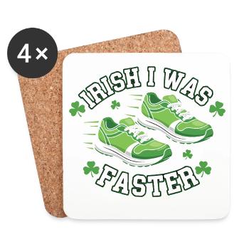Irish I Was Faster - Untersetzer (4er-Set) - Weiß - Vorne
