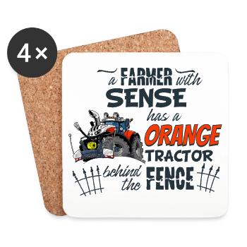1475_A_Farmer_with_sense - Coasters (set of 4) - white - Front
