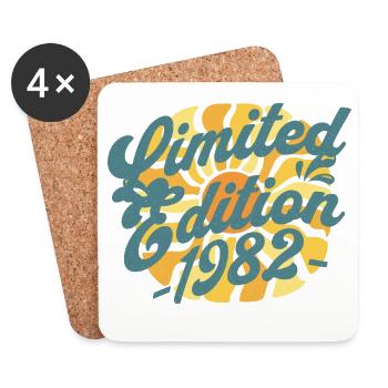 Édition limitée anniversaire 1982 - Dessous de verre (lot de 4) - blanc - Devant