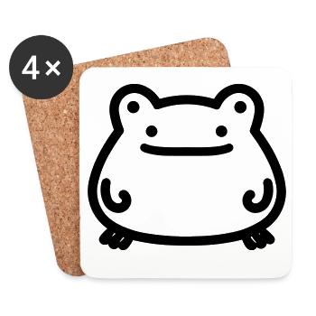 frog - Coasters (set of 4) - white - Front