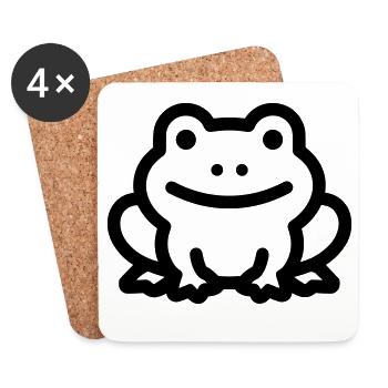 frog - Coasters (set of 4) - white - Front