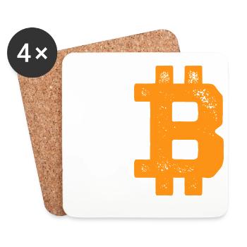 Bitcoin - It's time for Plan B - Krypto Geschenk - Untersetzer (4er-Set) - Weiß - Vorne