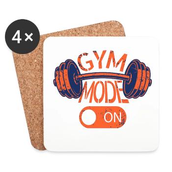 Gym Mode On Workout-Design - Untersetzer (4er-Set) - Weiß - Vorne