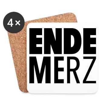 Fin Merz_v2 - Dessous de verre (lot de 4) - blanc - Devant