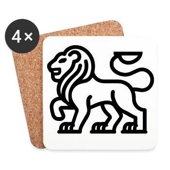 chimère - Dessous de verre (lot de 4) - blanc - Devant