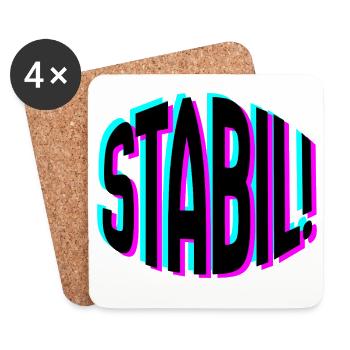 stable - Coasters (set of 4) - white - Front