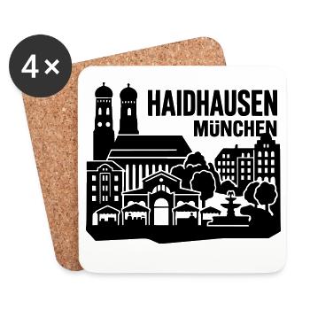 München Skyline Haidhausen - Untersetzer (4er-Set) - Weiß - Vorne