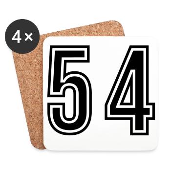 54 Number Symbol - Coasters (set of 4) - white - Front