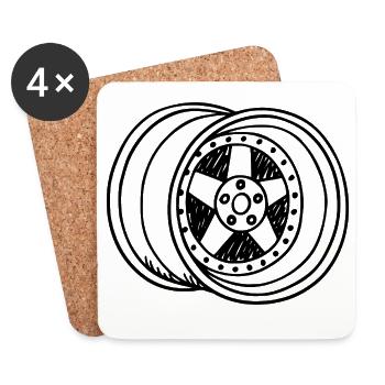 Rim - Coasters (set of 4) - white - Front