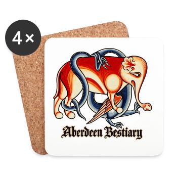 Der Elefant des Aberdeen Bestiary - Untersetzer (4er-Set) - Weiß - Vorne