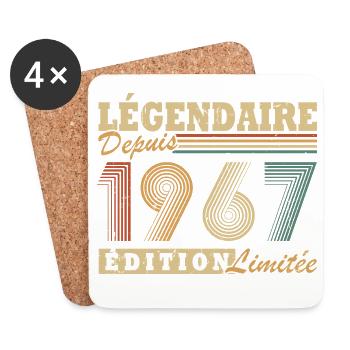 Legendär seit 1967 Limited Edition Vintage - Untersetzer (4er-Set) - Weiß - Vorne