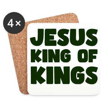 Jesus König der Könige - Untersetzer (4er-Set) - Weiß - Vorne