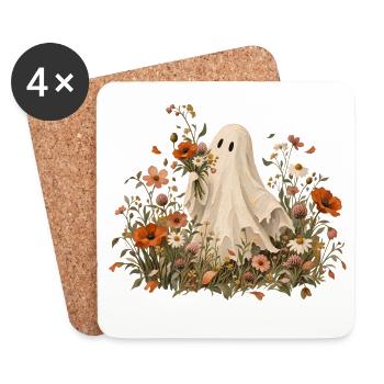 Wildblumen Geist - Untersetzer (4er-Set) - Weiß - Vorne