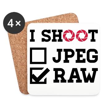 I Shoot – Fotografie Kamera Fotograf - Untersetzer (4er-Set) - Weiß - Vorne