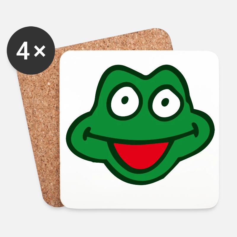 Frosch - Untersetzer (4er-Set) - Weiß