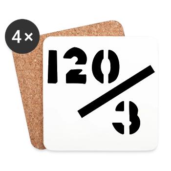 40 Jahre - 120/3 - Untersetzer (4er-Set) - Weiß - Vorne