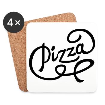 Pizza - Untersetzer (4er-Set) - Weiß - Vorne