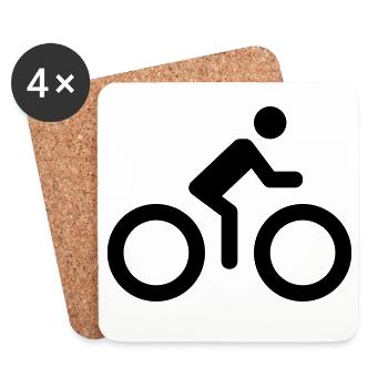 Bicycle logo - Coasters (set of 4) - white - Front