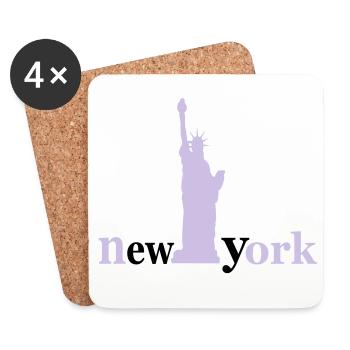 new_york - Dessous de verre (lot de 4) - blanc - Devant