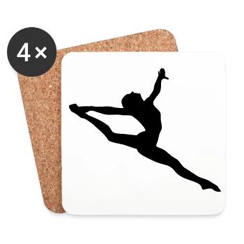 Jumping girl - Untersetzer (4er-Set) - Weiß - Vorne