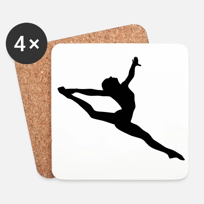 Ginnastica artistica - Sottobicchieri (set da 4 pezzi) - bianco