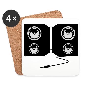 stereo musik - Untersetzer (4er-Set) - Weiß - Vorne