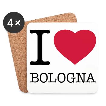 I LOVE BOLOGNA Italy Italien - Coasters (set of 4) - white - Front