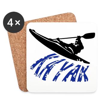 kayak - Dessous de verre (lot de 4) - blanc - Devant