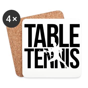 table tennis Tischtennis - Untersetzer (4er-Set) - Weiß - Vorne