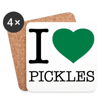 I LOVE PICKLES - Coasters (set of 4) - white - Front