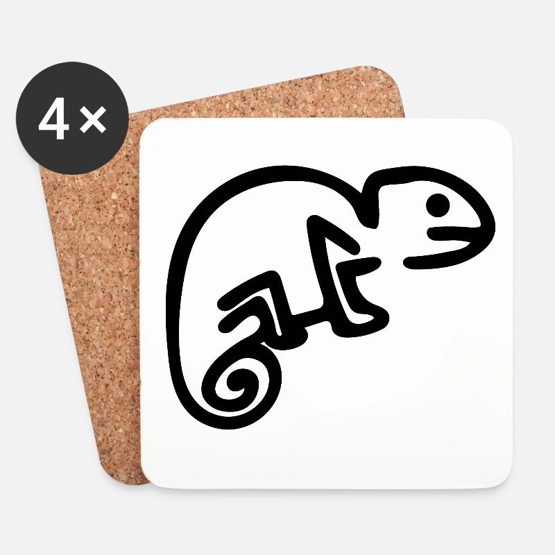 chameleon - Coasters (set of 4) - white