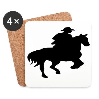 Cowboy Wilder Westen - Untersetzer (4er-Set) - Weiß - Vorne