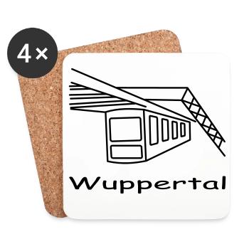 schwebebahn wuppertal - Untersetzer (4er-Set) - Weiß - Vorne