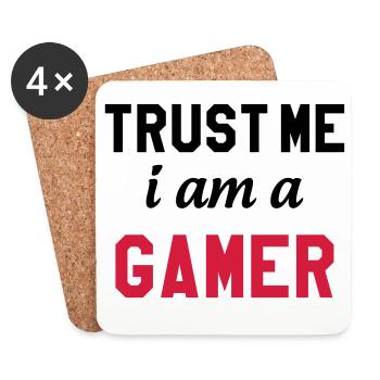 Gamer / Gaming - Dessous de verre (lot de 4) - blanc - Devant