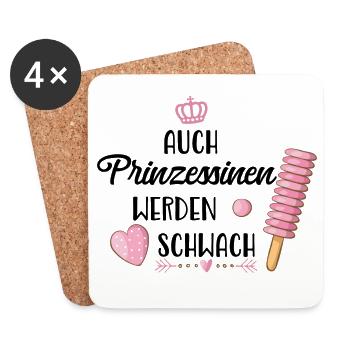 lustige Sprüche - Untersetzer (4er-Set) - Weiß - Vorne