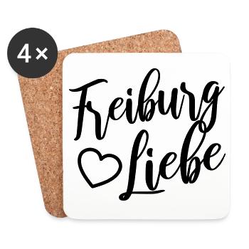 Freiburg Liebe - Untersetzer (4er-Set) - Weiß - Vorne