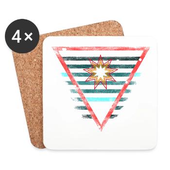 Superhero Emblem - Scifi - Coasters (set of 4) - white - Front