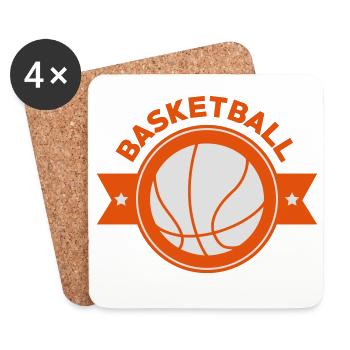 Basketball - Basket Ball - Game - Sport - Player - Coasters (set of 4) - white - Front