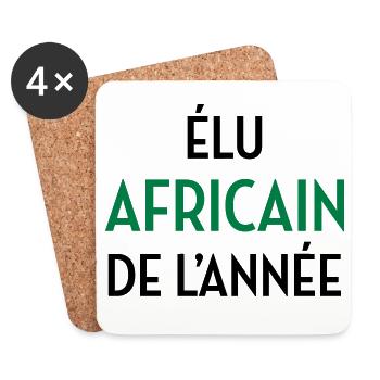 Africa / Africain / Afrique / Africain - Dessous de verre (lot de 4) - blanc - Devant