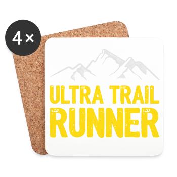 Ultra Trail Runner - Dessous de verre (lot de 4) - blanc - Devant