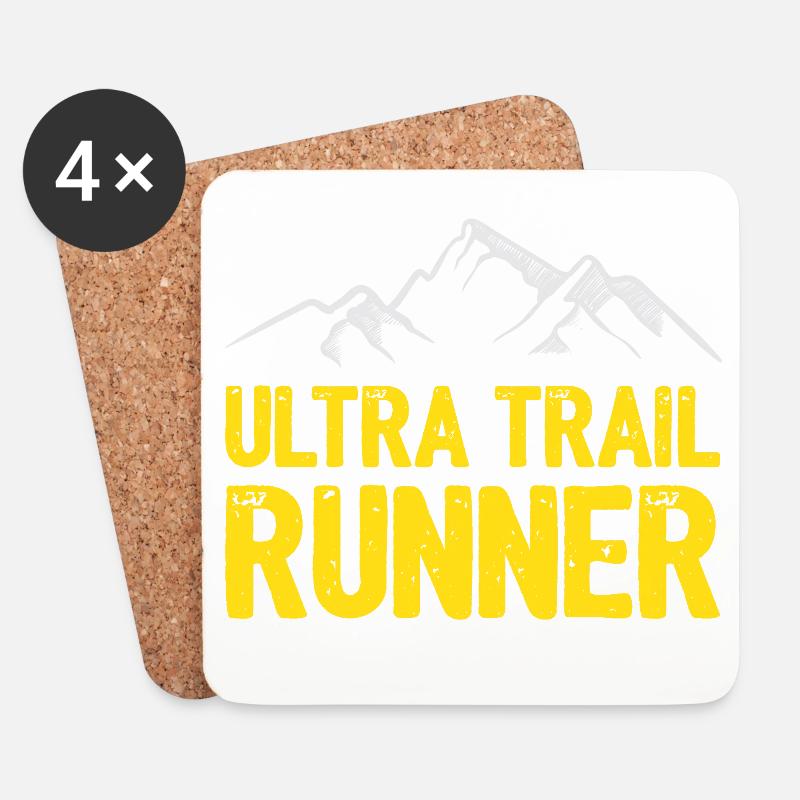 Ultra Trail Runner - Untersetzer (4er-Set) - Weiß