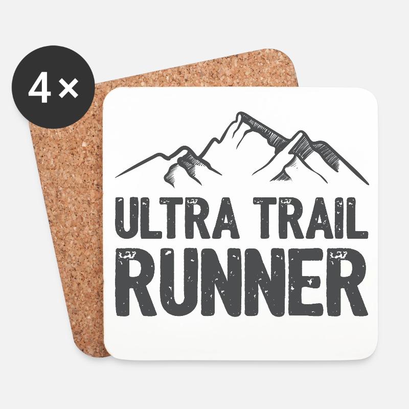 Ultra Trail Runner - Untersetzer (4er-Set) - Weiß