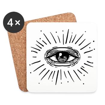 Eye - Coasters (set of 4) - white - Front