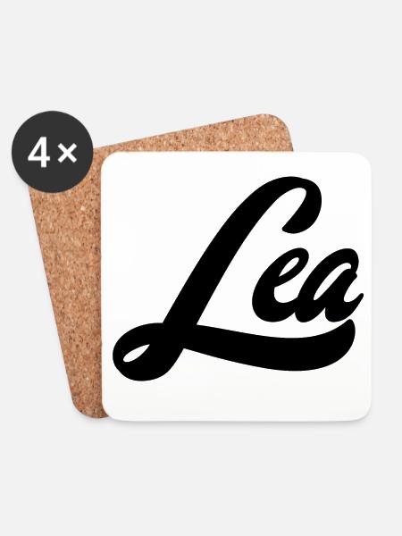 Lea Name Abstrakte Farbexplosion Kunstdesign - Untersetzer (4er-Set) - Weiß