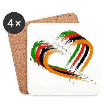 Zambia - Coasters (set of 4) - white - Front