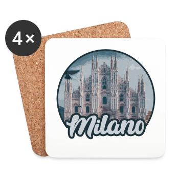 Milano Duomo Skyline - Coasters (set of 4) - white - Front