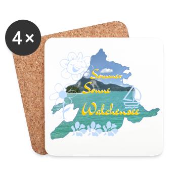 Summer Sun Walchensee - Coasters (set of 4) - white - Front