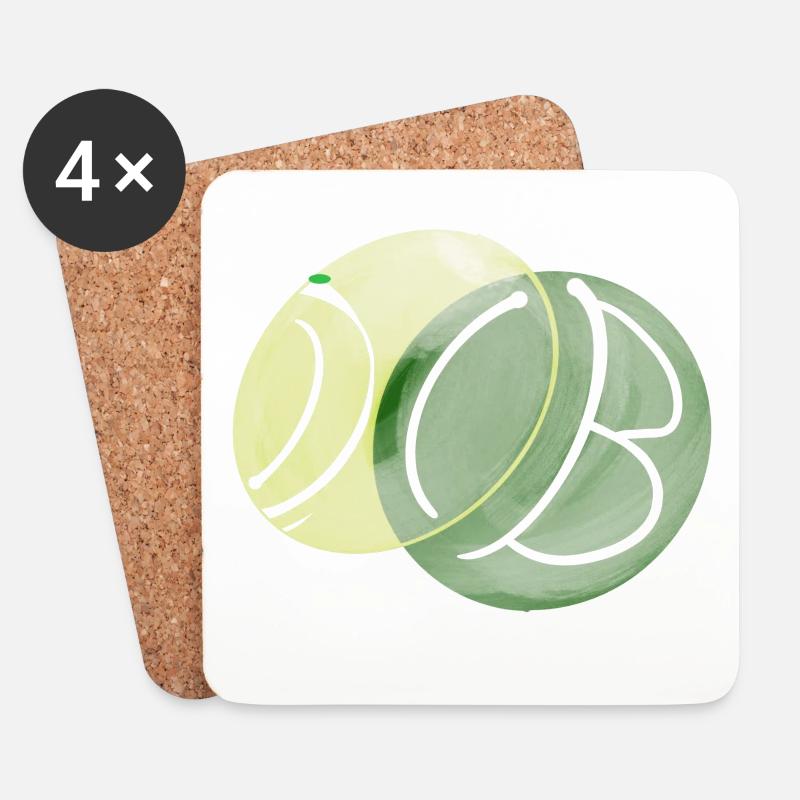 The Green Dot - Untersetzer (4er-Set) - Weiß