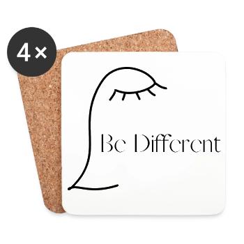 Be different from others - Coasters (set of 4) - white - Front