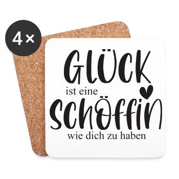 Schöffin Ehrenamt Ehrenamtliche Richterin Geschenk - Untersetzer (4er-Set) - Weiß - Vorne